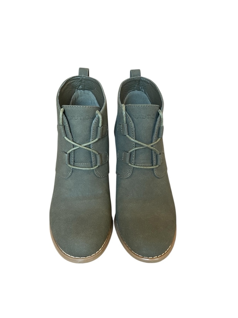 NAUTICA Gray / dark green Wedge Ankle Boots, size 8. - Picture 2 of 13